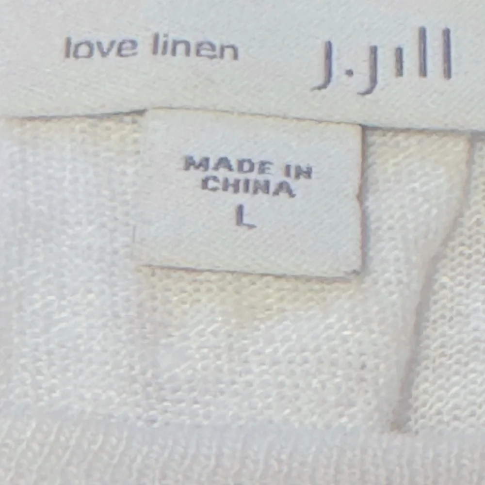 Women’s J.Jill Love Linen Sleeveless White Lightweight Top